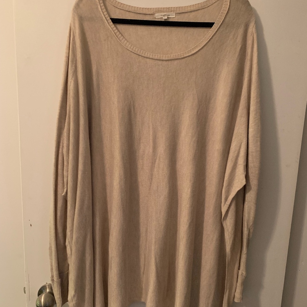 Cream Draped Sweater